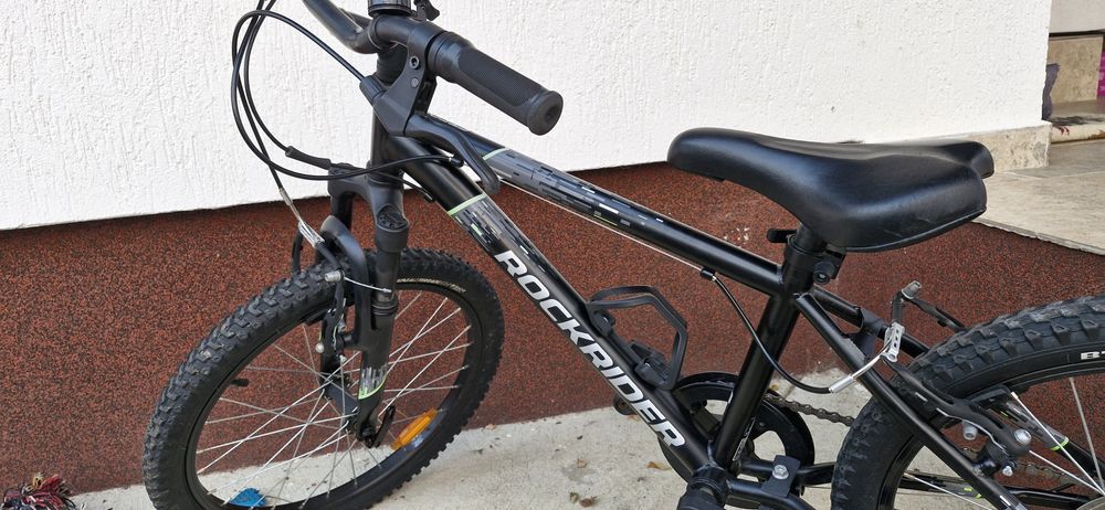 Bicicleta MTB Rockrider ST500 20" Negru copii 6-9 ani - Casca CADOU