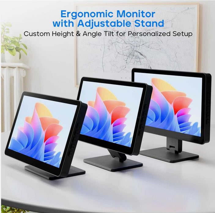 Monitor 10.1 inch Touchscreen  with Case for Raspberry Pi IPS 1024x600 HDMI Speakers