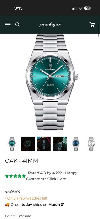 Оригинален мъжки часовник Hugo poedagar