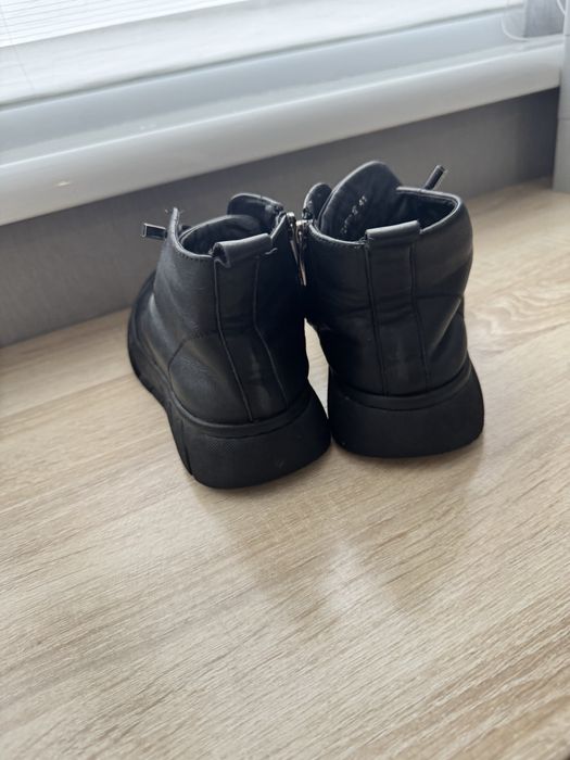 Ботинки кожа мех зимнии