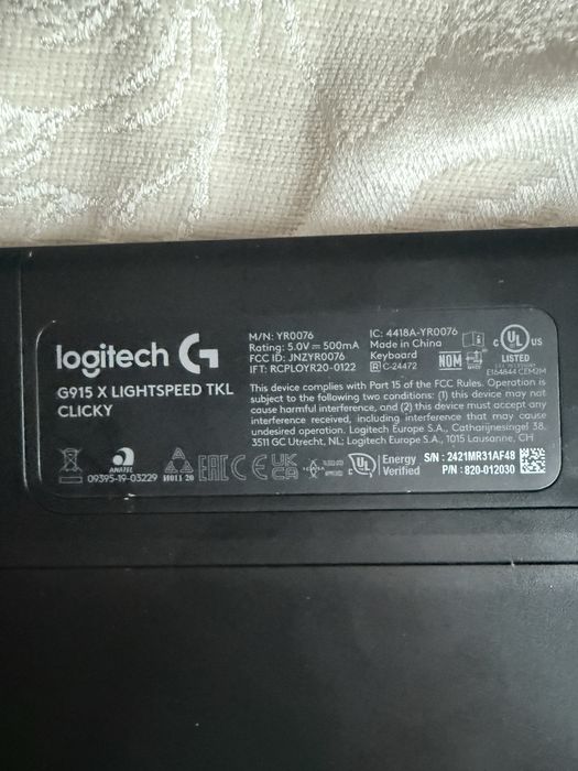 Клавиатура Logitech G915 X LIGHTSPEED TKL CLICKY