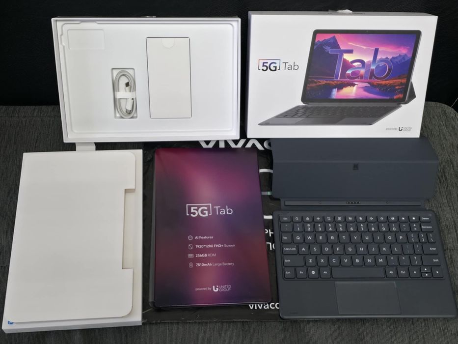 ***ЧИСТО НОВ 256GB Vivacom 5G UG Tab T26 Гаранция Виваком 2028г. Grey