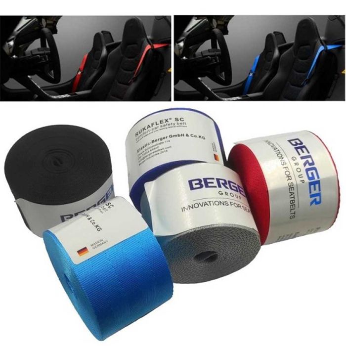 Универсални цветни ленти за предпазни колани 3.6 метра - 5 цвята.