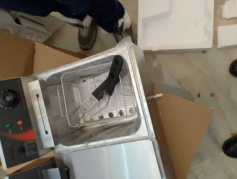 friteuza fripteuza friptoza fritoza electrica 2x10 litri inox restaurant noua sigilata