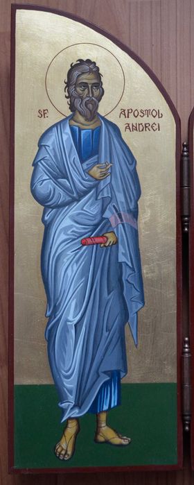 Icoana, Triptic, Pictat, Sf Ioan Botezatorul, Sf Ap Andrei, Sf Irina