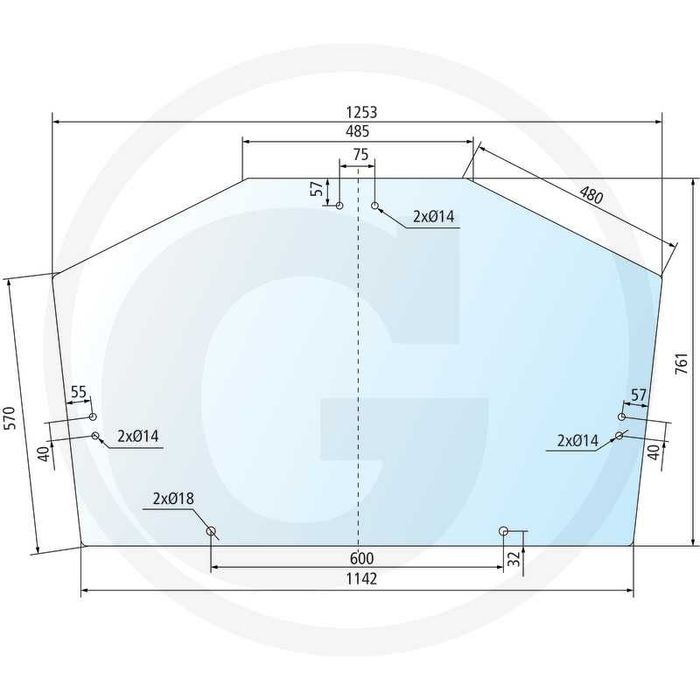Geam spate john deere serie 6