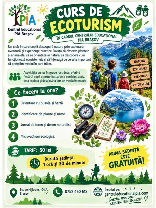 Cursuri de Electronică/Ecoturism/Meșteșuguri în cadrul Centrului Educațional PIA