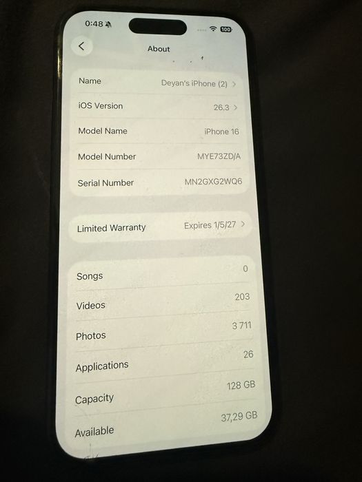 Iphone 16, 3 години гаранция