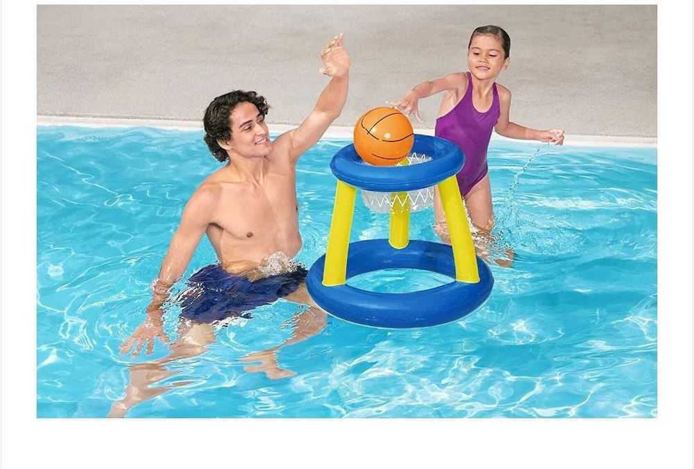 29 лв за двете! Надуваем дюшек и баскетболна игра за басейн