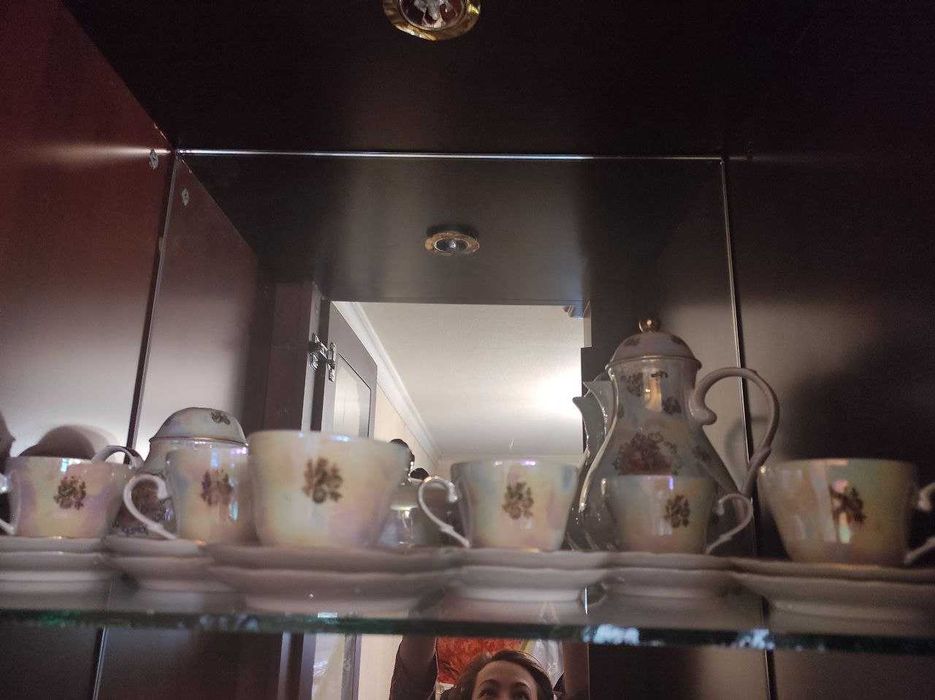 Роза чайный сервиз ГДР 1960г много золота