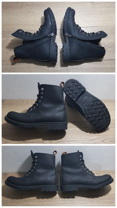 Ghete KAVAT Borgvik noi, bocanci piele neagră made in Suedia Nr. 37 EU