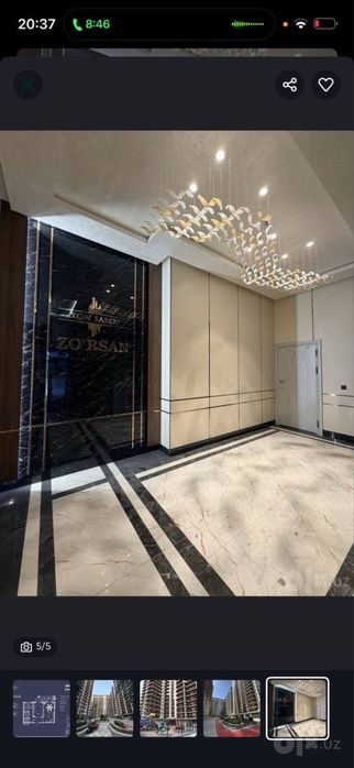 2-комнатная квартира в ЖК ZORSAN на Юнусабаде-9, 54м² + терраса