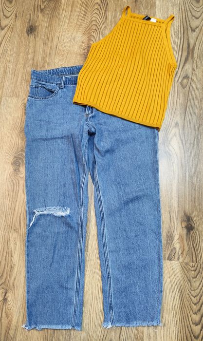 Сет на H&M! Цена 25 лв 
1. Бойфренд дънки, размер 40. Талия 86 см., ра