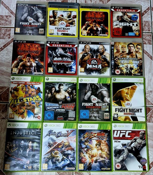 Wrestling All Stars/Legends/Mma/Tekken/Fight night Box/Injustice PS 3