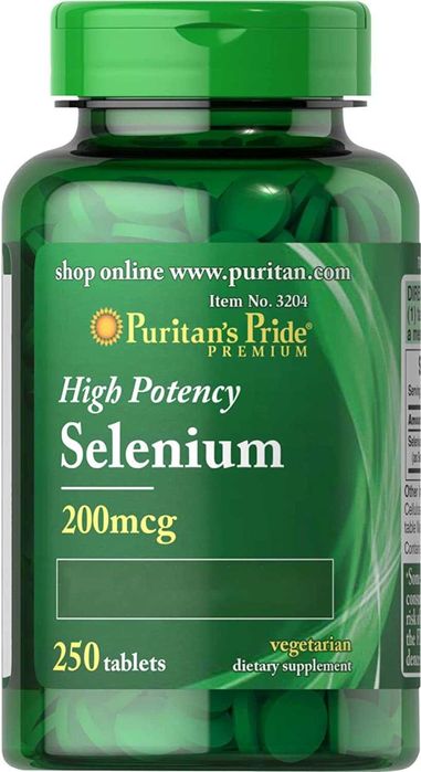Селен 200mcg / 250 таблеток  Puritan's Pride Selenium  Америка