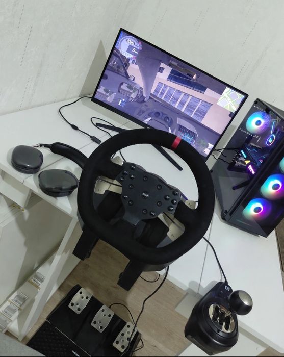 Продам игровой руль Artplays V-1200 Pro Premium Leather Edition черный