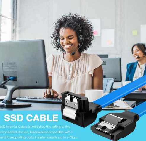 Комплект SSD кабели към дънна платка, 6 броя по 1 метър, SATA