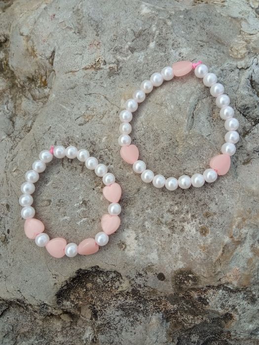 Комплект гердан и гривна със светещи елементи ръчно правени