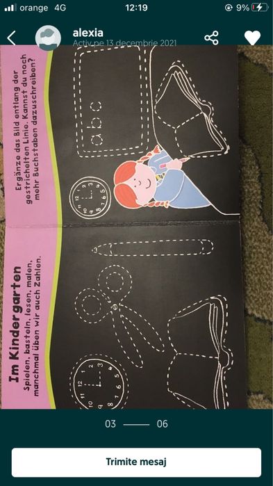 Carte de scris cu creta - lb germana