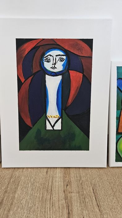 Lucrari pictate manual acrylic pe panza