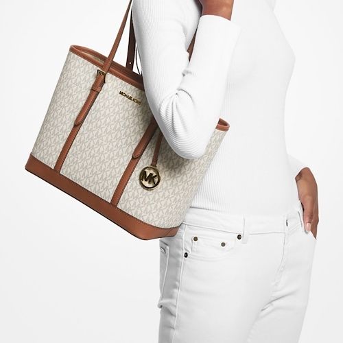 Сумка Michael Kors, оригинал, канвас коричневый