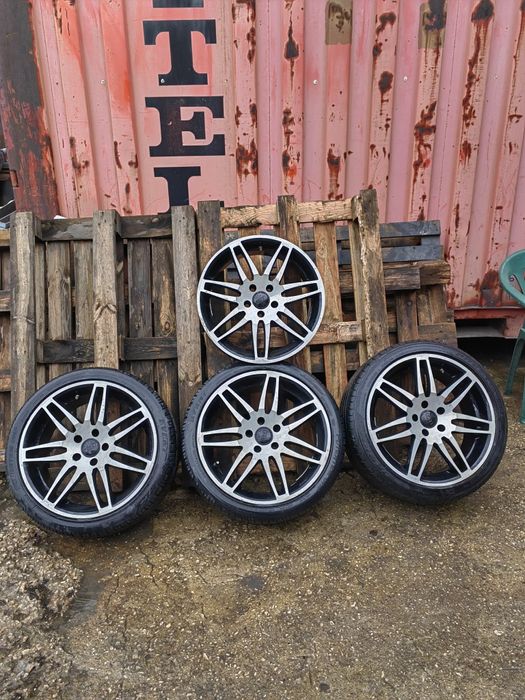 Продават се 18 5х112 speedline със струговани чела джантите са за боя