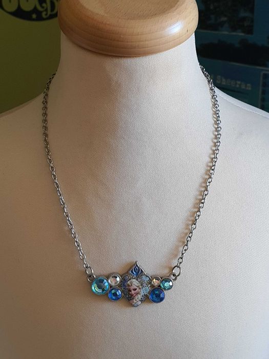 Colier Disney cu poza color Frozen Elsa crystals