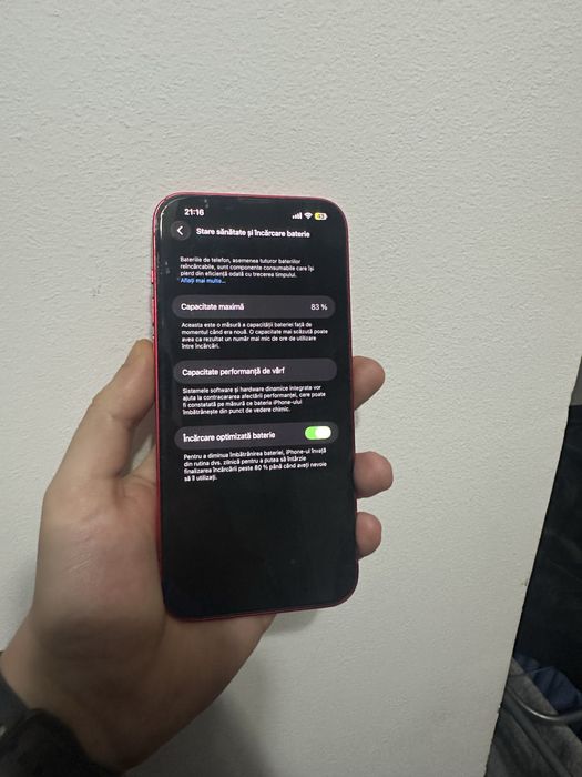 Iphone 14 plus red edition 128 gb vand/schimb doar cu Samsung S