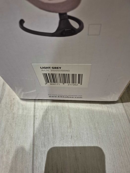 Електрическа люлка KikkaBoo, Codie Light Grey 2025