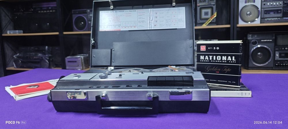Магнитофон National RQ-194S, чемодан. Soundboox