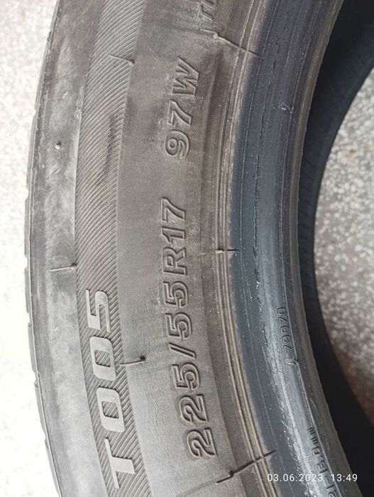 4 бр. летни гуми BRIDGESTONE TURANZA T005 225/55 R17 97W DOT 3019