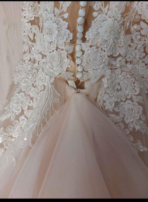 Rochie mireasa culoare Nude-Rose