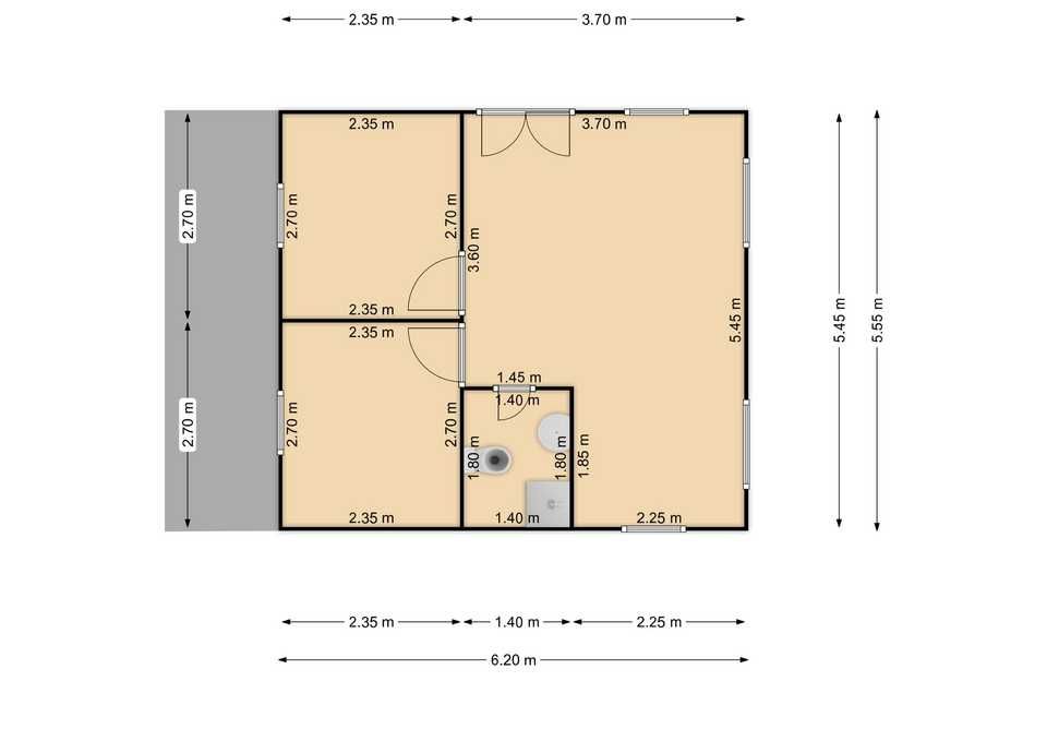 Container pliabil casa dimensiuni extins 5.9x6.32x2.43 m nou Agramix