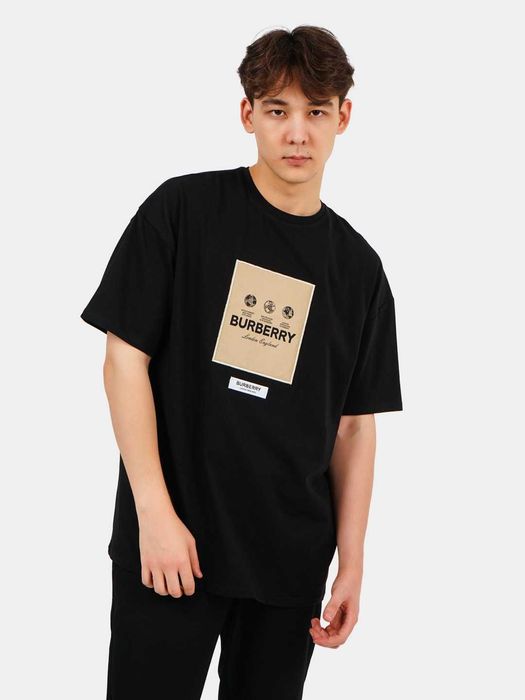 Мужская футболка унисекс оверсайз с коротким рукавом и принтом