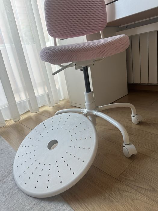 Scaun birou copii, roz deschis ikea