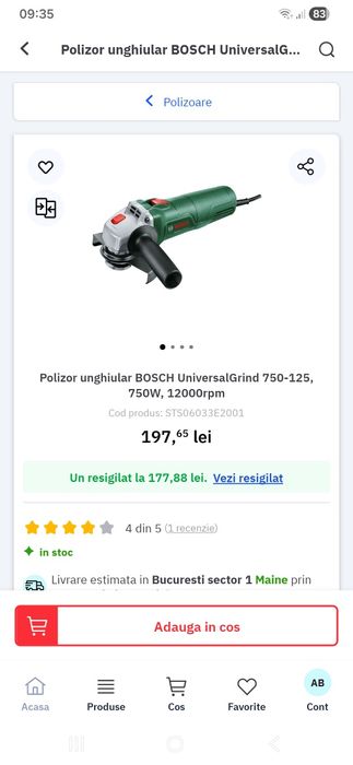 Flex, polizor unghiular Bosch NOU, cu garanție