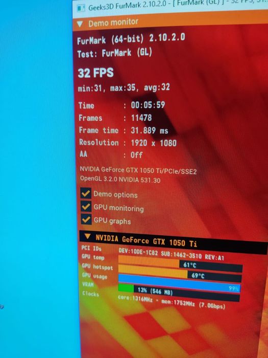 Видеокарта — gtx 1050 ti