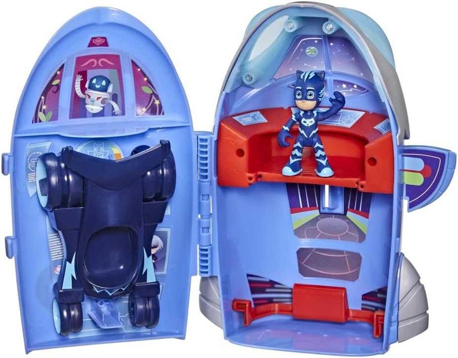 PJ Masks Пижама маски Синя кола с фигурка и ракета щаб 2 в 1
