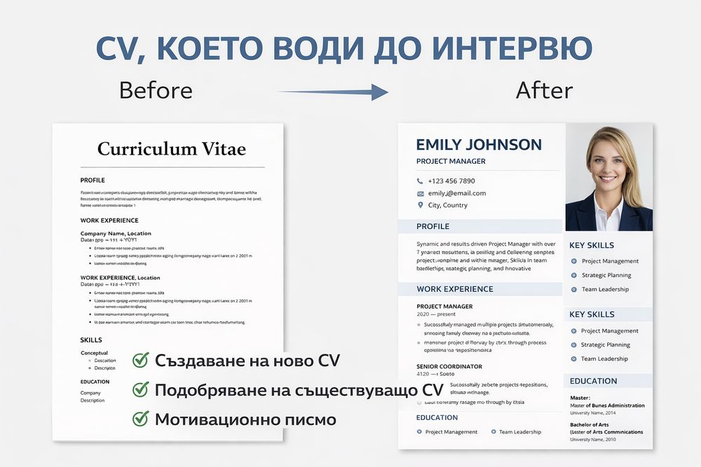 От обикновено CV → до професионално CV