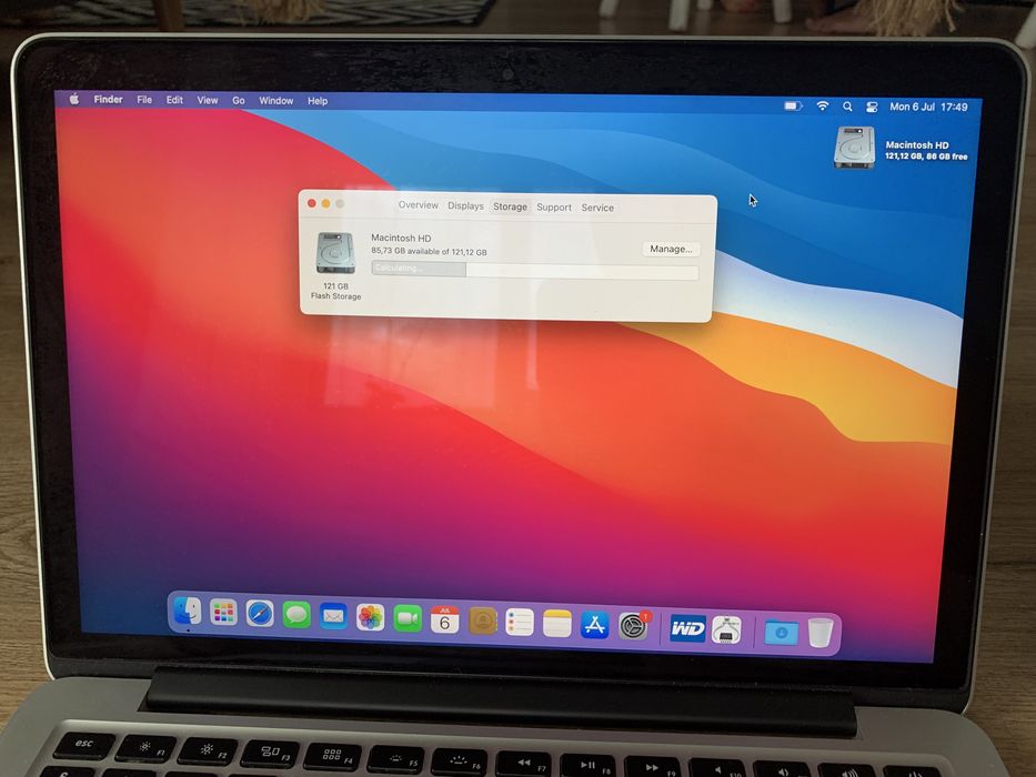 Laptop MacBook Pro A1502 Retina, intel i5, SSD