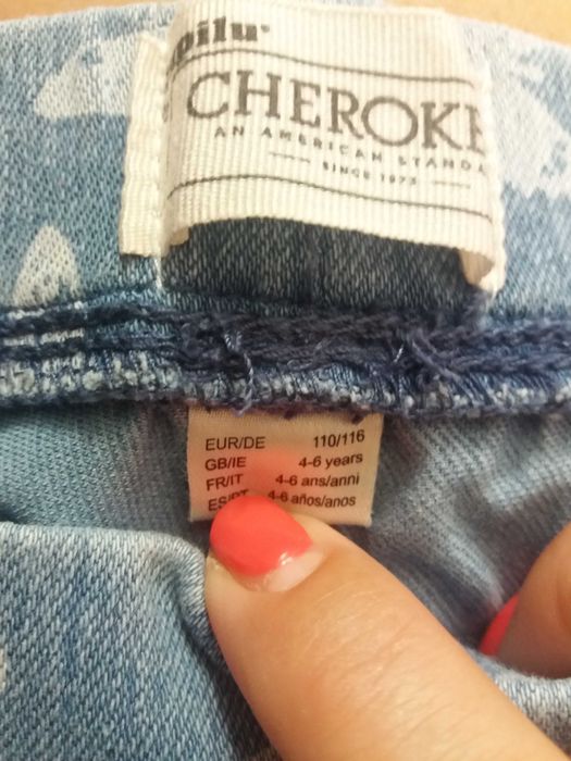 Оранжеви и сини дънки за  близнаци