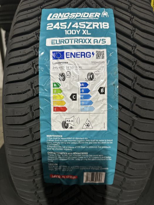 Нови всесезонни гуми LANDSPIDER 245/45R18 100Y XL НОВ DOT БОРД 2454518