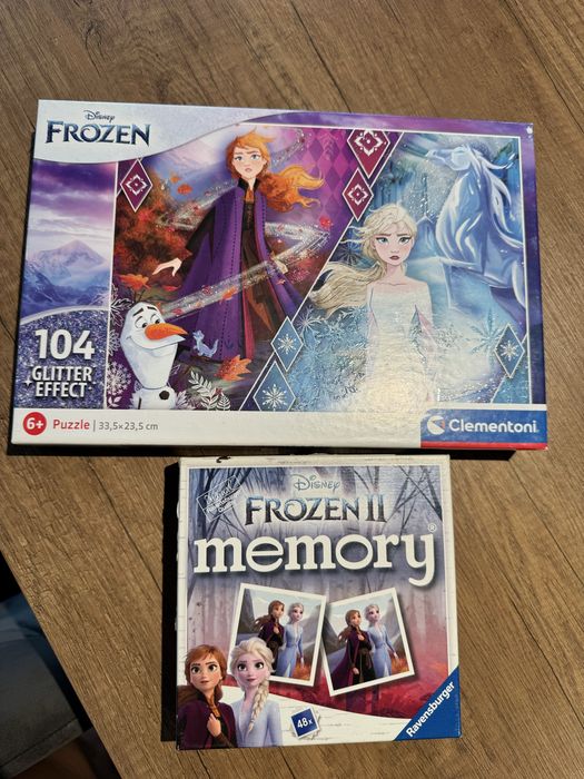 Vand set Frozen memo (48 piese) si puzzle (104 piese)