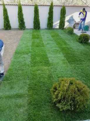 Gazon Rulou Proaspăt – Sol Pregătit și Irigare Automată