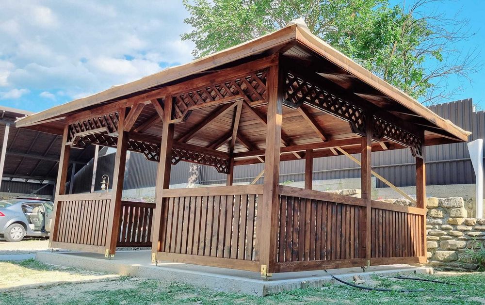 Pergola terasa de lemn Bucuresti Ilfov montaj 4 ore foisor pavilion