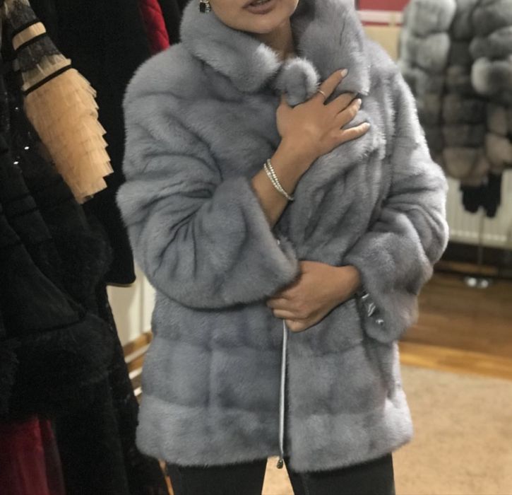 Haină de blană de vizon oversize – Stare excelentă