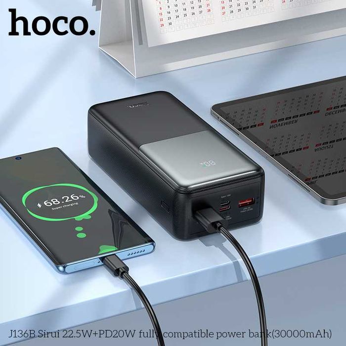 Hoco J136B Sirui Power Bank 30000mAh Fast Charging 22.5W+PD20W QC3.0