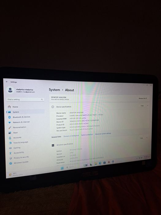 Pc all in one Asus touch-screen