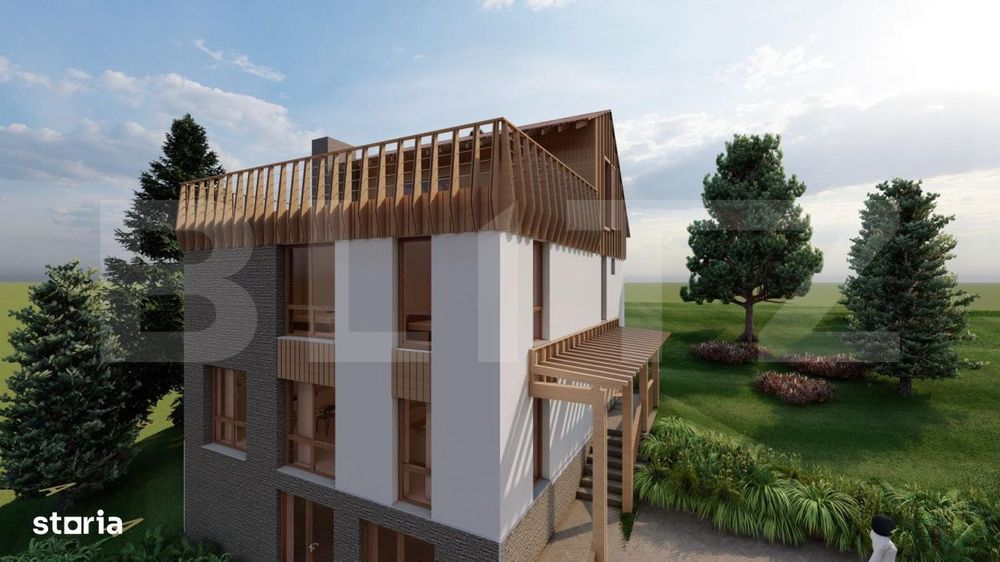 Cabana 5 camere, teren de 1000 mp, Valea Ierii