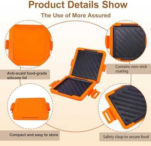 Нов Тостер за микровълнова с незалепващи плочи за сандвичи готвене дом